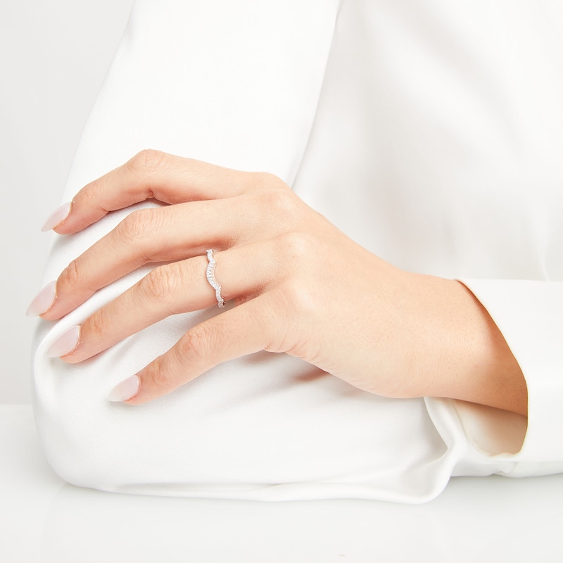Main Image 2 of Neil Lane Diamond Wedding Band 1/4 ct tw Round-cut 14K White Gold