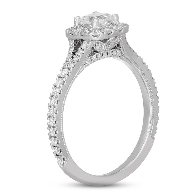 Neil Lane Diamond Engagement Ring 1-1/6 ct tw Cushion & Round-cut 14K White Gold