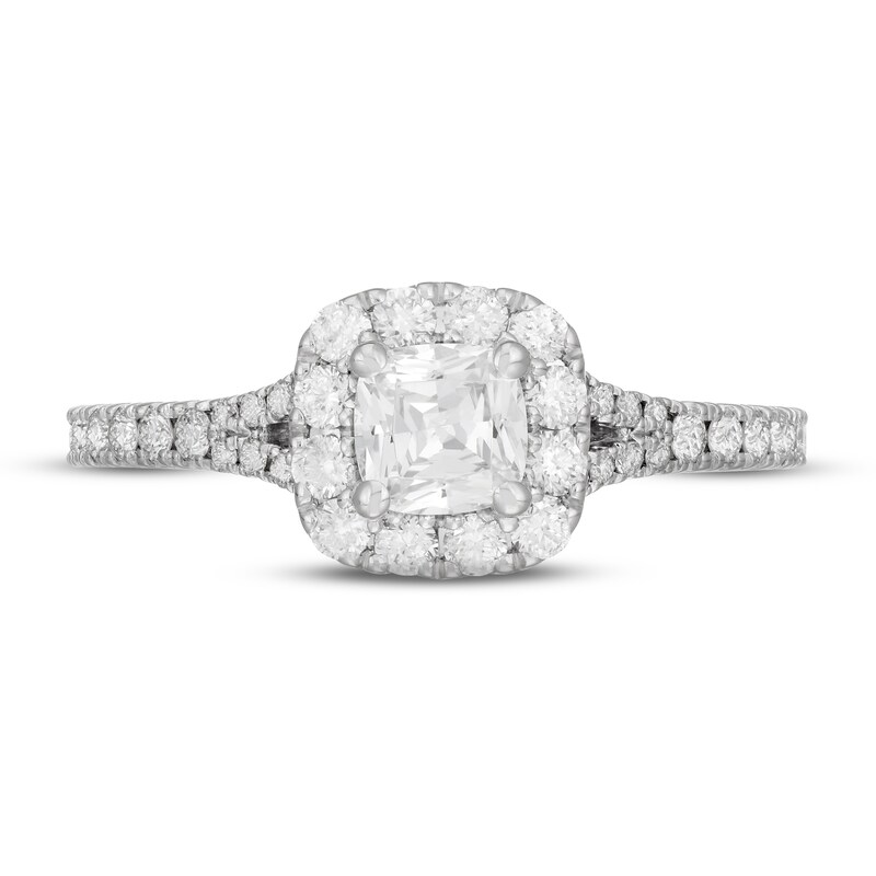 Neil Lane Diamond Engagement Ring 1-1/6 ct tw Cushion & Round-cut 14K White Gold