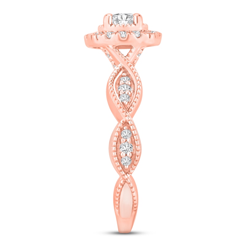 Main Image 2 of Diamond Engagement Ring 5/8 ct tw Round-cut 14K Rose Gold