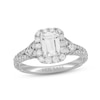 Thumbnail Image 0 of Neil Lane Diamond Engagement Ring 1-3/4 ct tw Emerald, Round & Princess-cut 14K White Gold