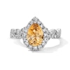 Thumbnail Image 3 of Neil Lane Citrine & Diamond Engagement Ring 3/4 ct tw Round-cut 14K White Gold