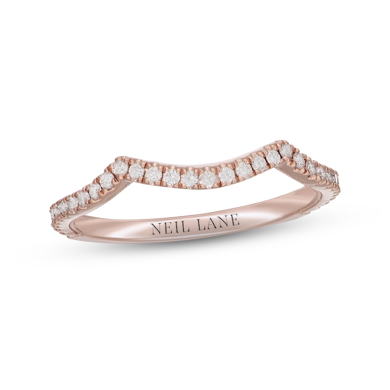 Main Image 1 of Neil Lane Diamond Wedding Band 1/4 ct tw Round-cut 14K Rose Gold
