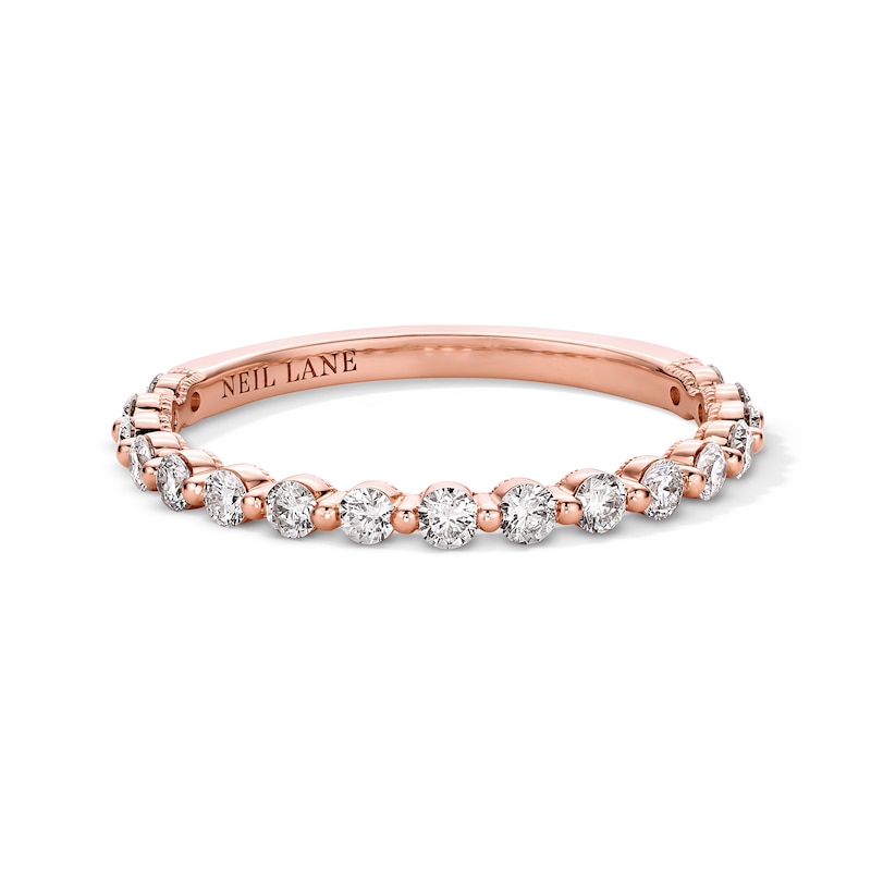 Main Image 3 of Neil Lane Diamond Wedding Band 3/8 ct tw Round-cut 14K Rose Gold