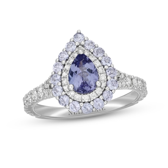 Neil Lane Tanzanite & Diamond Engagement Ring 5/8 ct tw Round-cut 14K White Gold