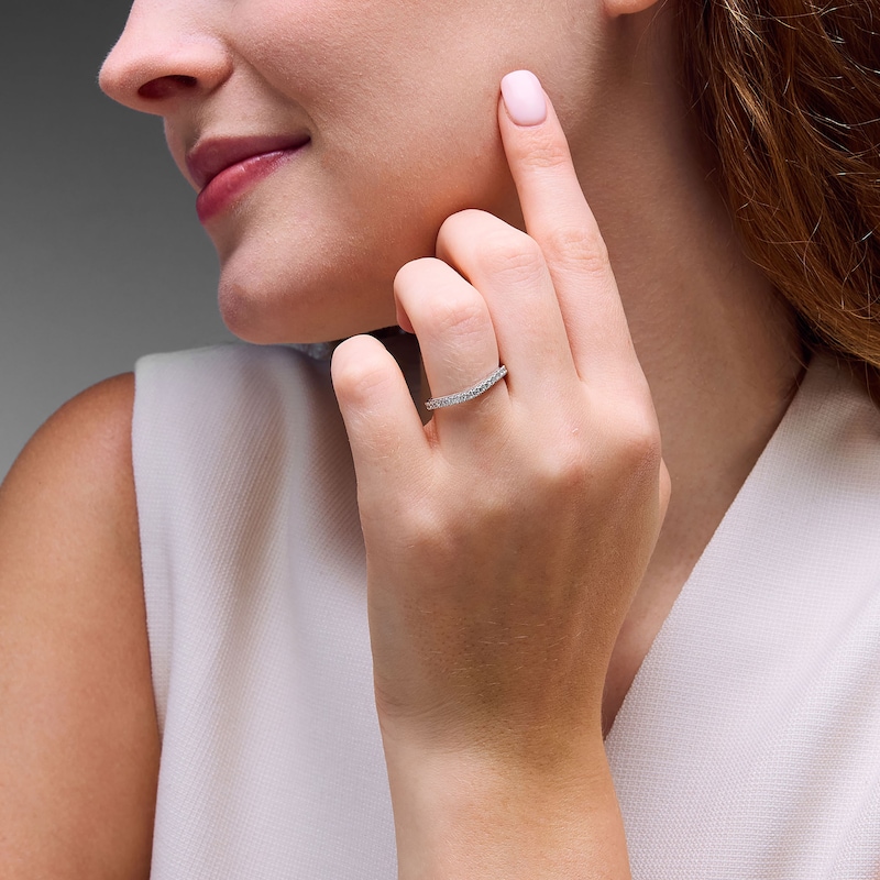 Main Image 4 of Neil Lane Diamond Wedding Band 3/8 ct tw Round-cut 14K White Gold