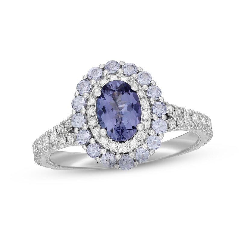 Neil Lane Tanzanite & Diamond Engagement Ring 5/8 ct tw Round-cut 14K White Gold