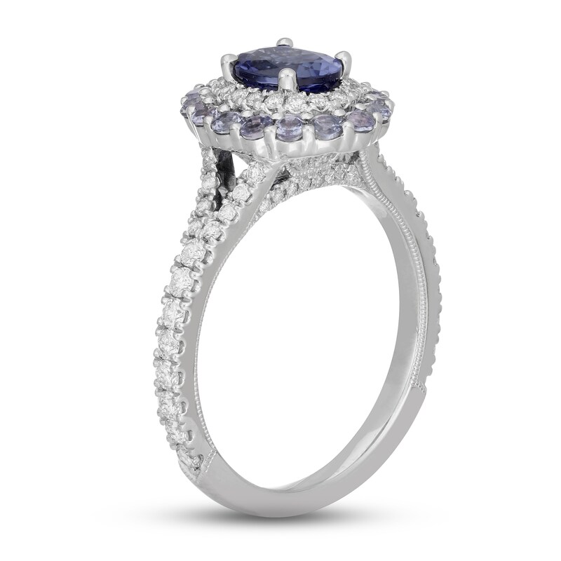 Neil Lane Tanzanite & Diamond Engagement Ring 5/8 ct tw Round-cut 14K White Gold