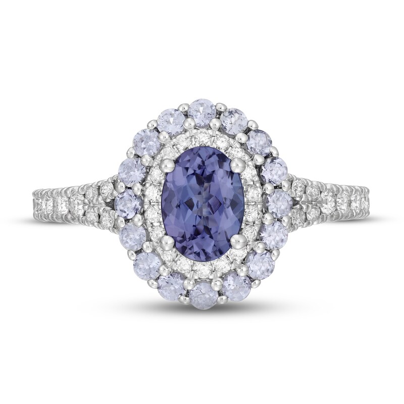 Neil Lane Tanzanite & Diamond Engagement Ring 5/8 ct tw Round-cut 14K White Gold