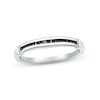 Thumbnail Image 1 of Adore Black Diamond Wedding Band 1/6 ct tw Round-cut 10K White Gold
