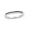 Thumbnail Image 0 of Black Diamond Wedding Band 1/6 ct tw Round-cut 10K White Gold