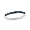 Thumbnail Image 1 of Adore Black Diamond Wedding Band 1/10 ct tw Round-cut 10K White Gold