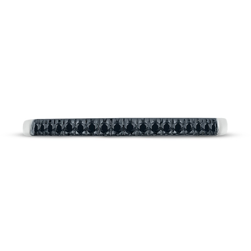 Main Image 2 of Adore Black Diamond Wedding Band 1/10 ct tw Round-cut 10K White Gold