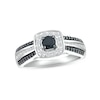 Thumbnail Image 0 of Black & White Diamond Engagement Ring 7/8 ct tw Round-cut 10K White Gold