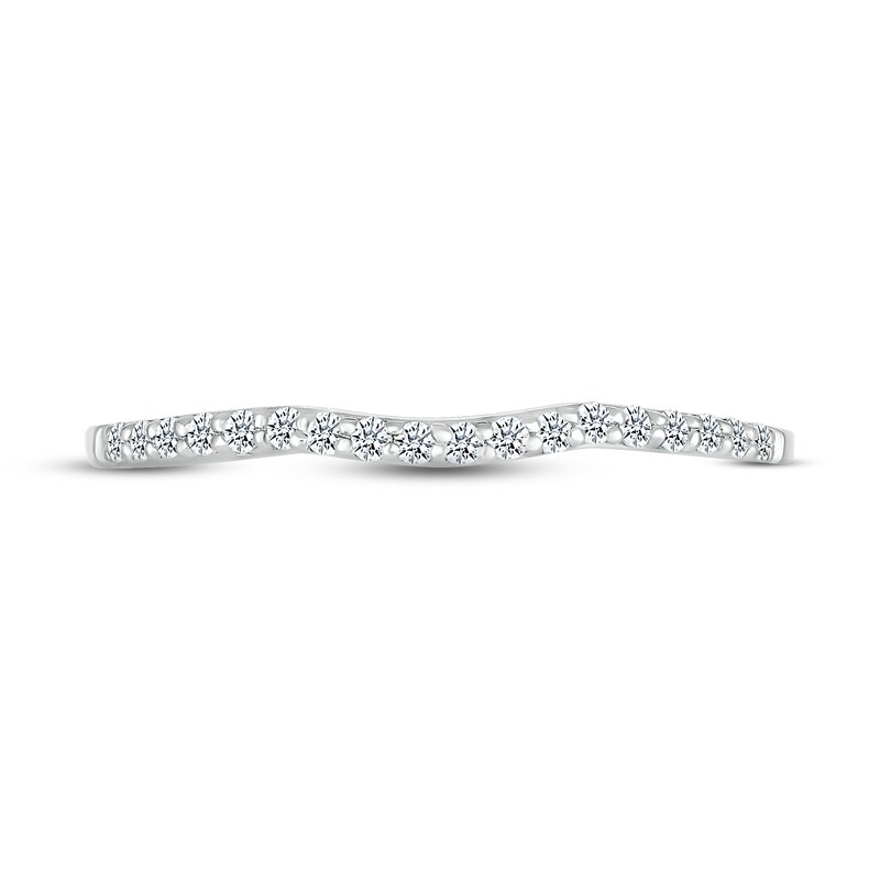 Main Image 2 of Adore Diamond Wedding Band 1/6 ct tw Round-cut 10K White Gold