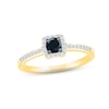 Thumbnail Image 0 of Black & White Diamond Engagement Ring 3/8 ct tw Round-cut 10K Yellow Gold