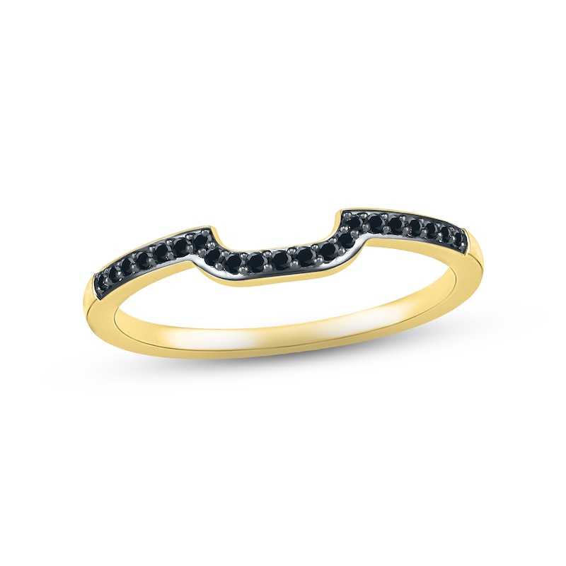 Main Image 1 of Adore Black Diamond Wedding Band 1/10 ct tw Round-cut 10K Yellow Gold