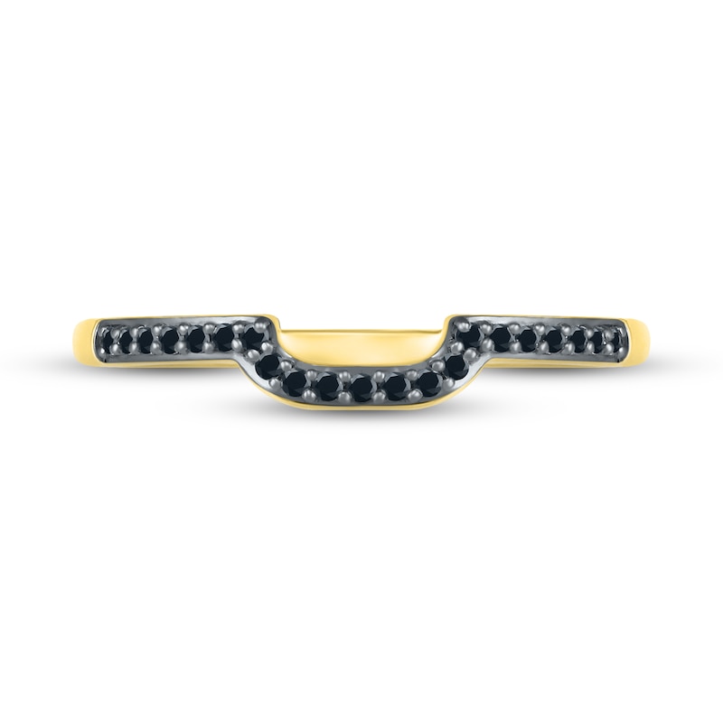 Main Image 2 of Adore Black Diamond Wedding Band 1/10 ct tw Round-cut 10K Yellow Gold