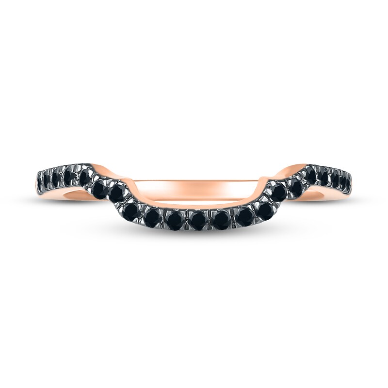 Main Image 2 of Adore Black Diamond Wedding Band 1/6 ct tw Round-cut 10K Rose Gold