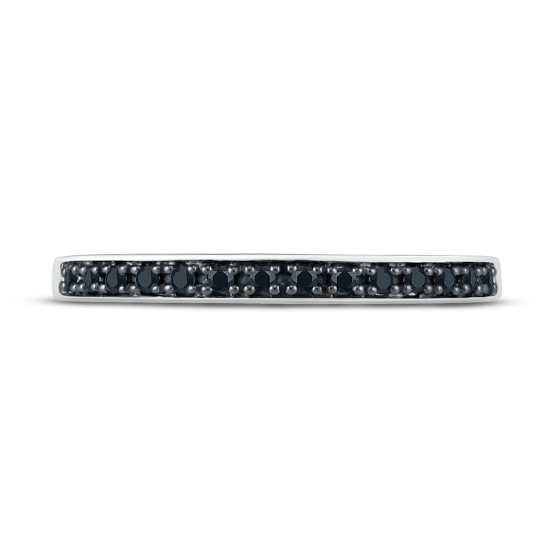 Main Image 2 of Adore Black Diamond Wedding Band 1/15 ct tw Round-cut 10K White Gold