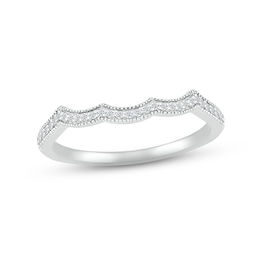 Adore Diamond Wedding Band 1/10 ct tw Round-cut 10K White Gold