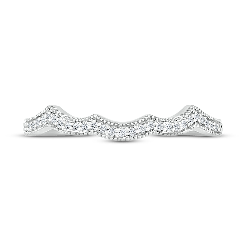 Main Image 2 of Adore Diamond Wedding Band 1/10 ct tw Round-cut 10K White Gold