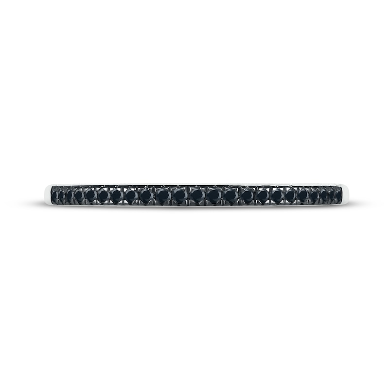 Main Image 2 of Adore Black Diamond Wedding Band 1/8 ct tw Round-cut 10K White Gold