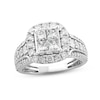 Thumbnail Image 1 of Diamond Engagement Ring 1-3/4 ct tw Princess & Round-cut 14K White Gold