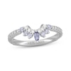 Thumbnail Image 0 of Neil Lane Tanzanite & Diamond Wedding Band 1/4 ct tw Round-cut 14K White Gold