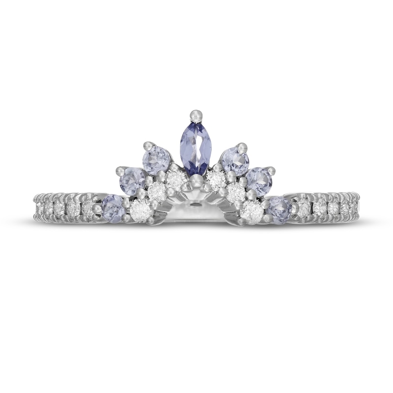 Main Image 3 of Neil Lane Tanzanite & Diamond Wedding Band 1/4 ct tw Round-cut 14K White Gold