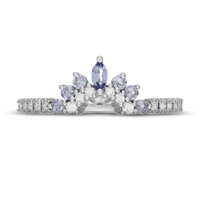 Neil Lane Tanzanite & Diamond Wedding Band 1/4 ct tw Round-cut 14K White Gold