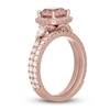 Neil Lane Cushion-cut Morganite Bridal Set 1 ct tw Diamonds 14K Rose Gold