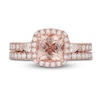 Neil Lane Cushion-cut Morganite Bridal Set 1 ct tw Diamonds 14K Rose Gold