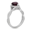 Neil Lane Rhodolite Garnet & Diamond Engagement Ring 1/2 ct tw Round-cut 14K White Gold