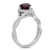 Thumbnail Image 5 of Neil Lane Rhodolite Garnet & Diamond Engagement Ring 1/2 ct tw Round-cut 14K White Gold