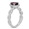 Neil Lane Rhodolite Garnet & Diamond Engagement Ring 3/4 ct tw Round-cut 14K White Gold