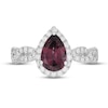 Thumbnail Image 3 of Neil Lane Rhodolite Garnet & Diamond Engagement Ring 3/4 ct tw Round-cut 14K White Gold