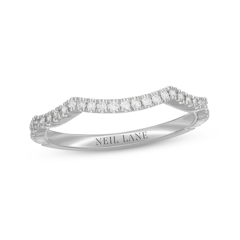 Main Image 7 of Neil Lane Diamond Wedding Band 1/5 ct tw Round-cut 14K White Gold