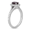 Thumbnail Image 1 of Neil Lane Rhodolite Garnet & Diamond Engagement Ring 5/8 ct tw Round-cut 14K White Gold