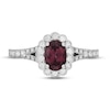 Thumbnail Image 2 of Neil Lane Rhodolite Garnet & Diamond Engagement Ring 5/8 ct tw Round-cut 14K White Gold