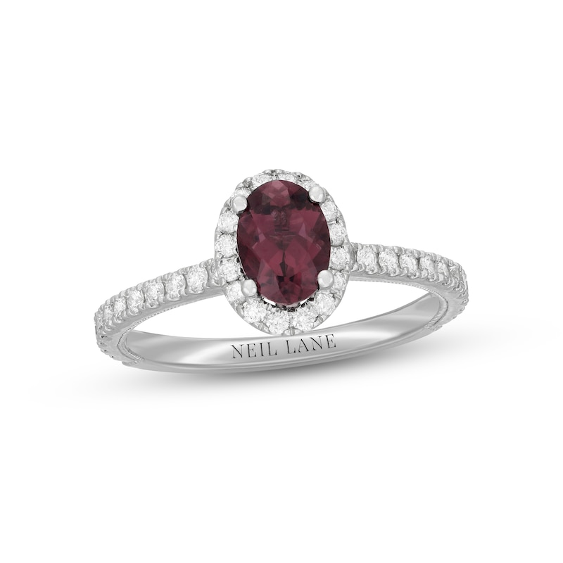 Main Image 1 of Neil Lane Diamond & Pink Tourmaline Engagement Ring 1/2 ct tw 14K White Gold