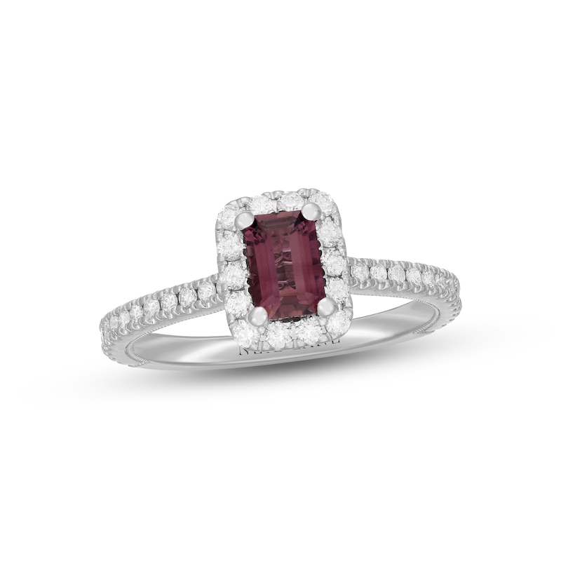 Neil Lane Pink Tourmaline & Diamond Engagement Ring 1/2 ct tw 14K White Gold