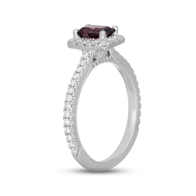 Neil Lane Pink Tourmaline & Diamond Engagement Ring 1/2 ct tw 14K White Gold