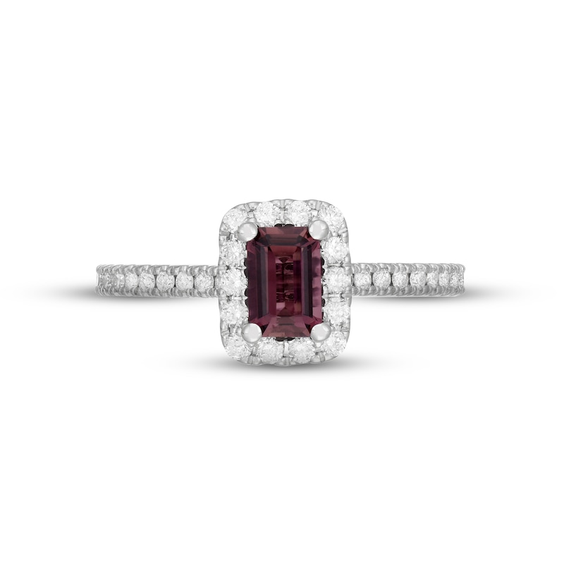 Main Image 6 of Neil Lane Pink Tourmaline & Diamond Engagement Ring 1/2 ct tw 14K White Gold