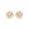 Thumbnail Image 2 of Diamond Love Knot Stud Earrings 1/6 ct tw 10K Yellow Gold