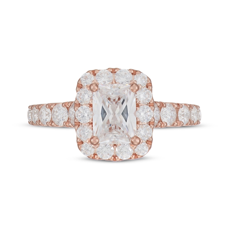 Neil Lane Radiant-Cut Diamond Engagement Ring 2 1/4 ct tw 14K Rose Gold