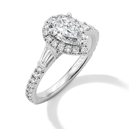 Neil Lane Pear-Shaped Diamond Engagement Ring 1-5/8 ct tw 14K White Gold
