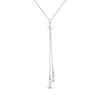 Thumbnail Image 0 of Cultured Pearl Lariat Necklace Sterling Silver 17”