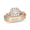 Neil Lane Round-Cut Diamond Cushion Frame Bridal Set 1-1/5 ct tw 14K Yellow Gold