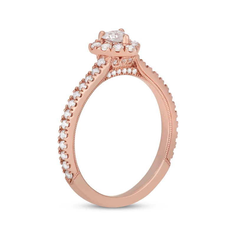 Main Image 2 of Neil Lane Heart-Shaped Diamond Engagement Ring 5/8 ct tw 14K Rose Gold